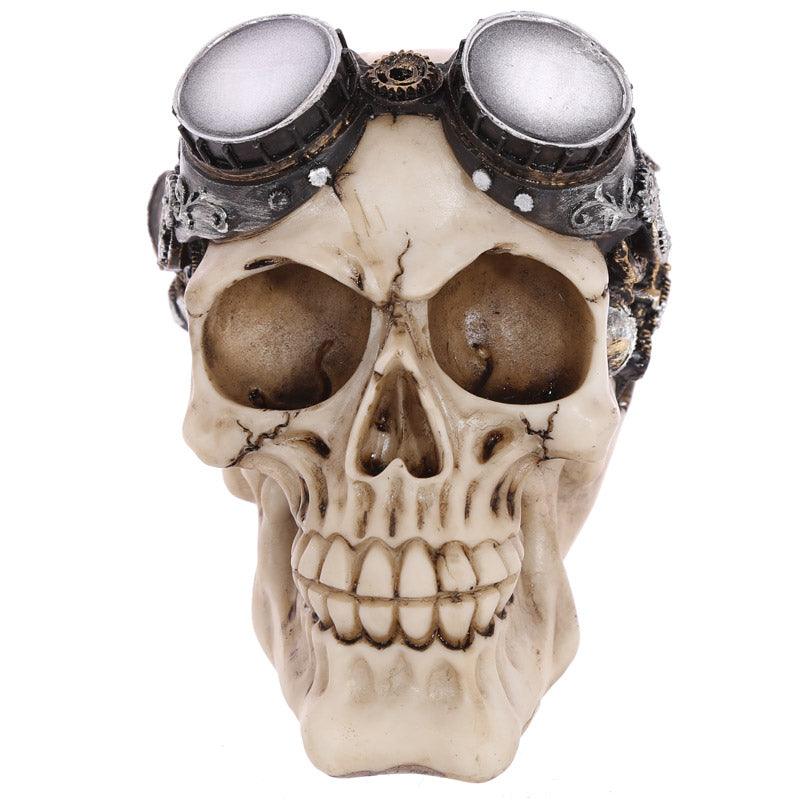 View Gothic Steam Punk Skull Decoration with Goggles information