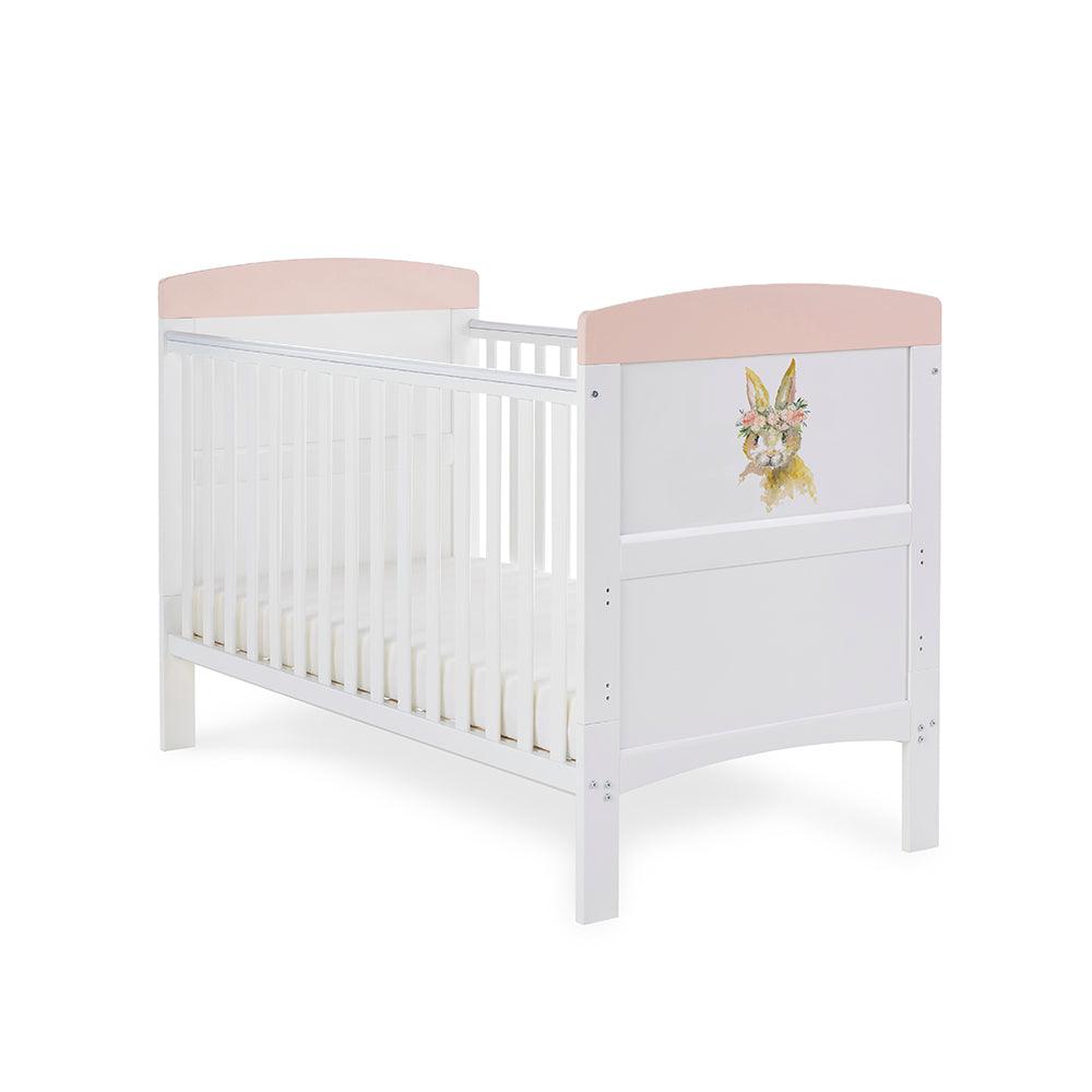 View Grace Inspire Cot Bed Water Colour Rabbit Pink information