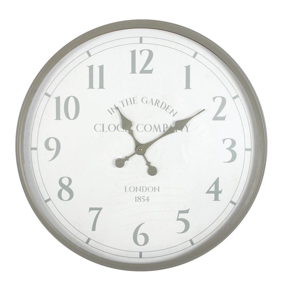 View Grey Garden Clock with Glass information