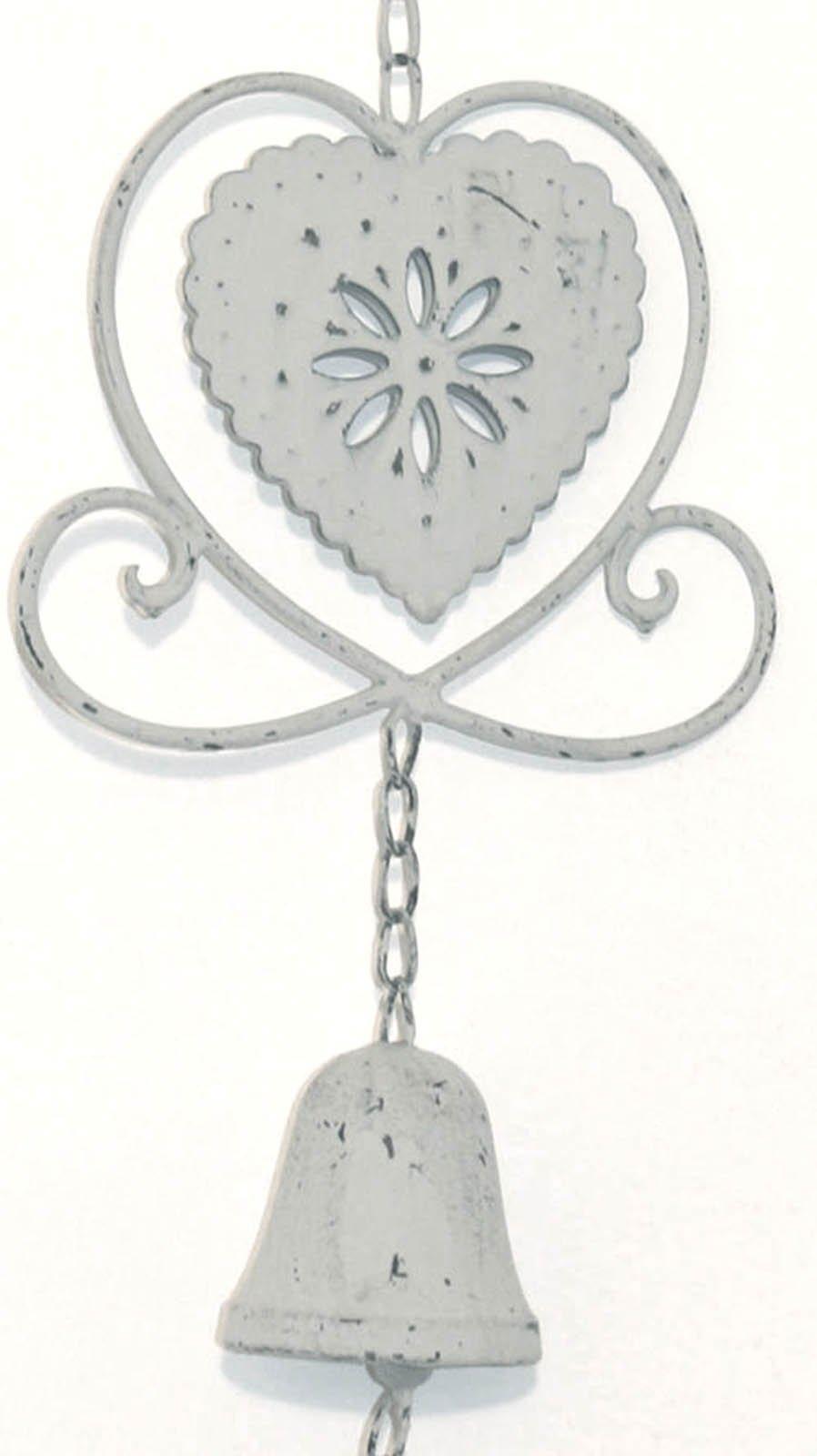 View Grey Heart Hanging Decorative Bell information