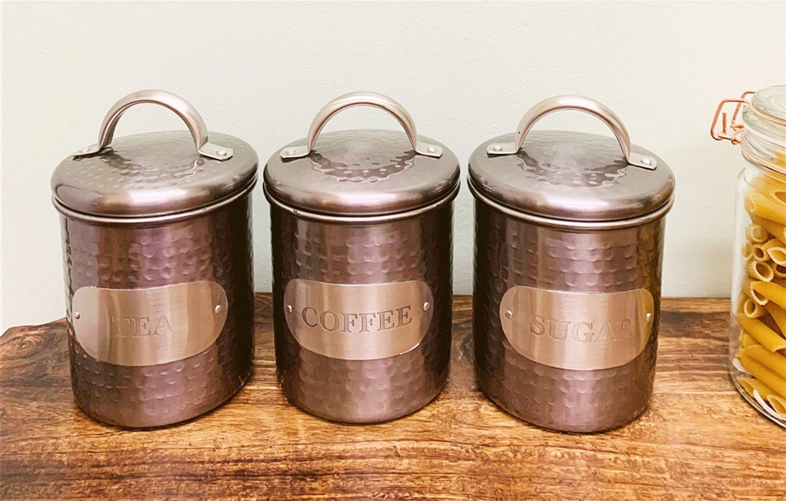 View Grey Stainless Steel Tea Coffee Sugar Tins information