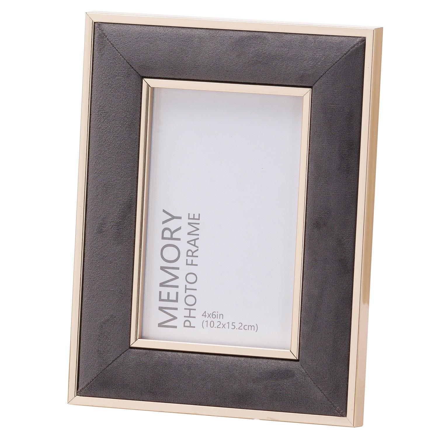 View Grey Velvet With Gold 4X6 Frame information