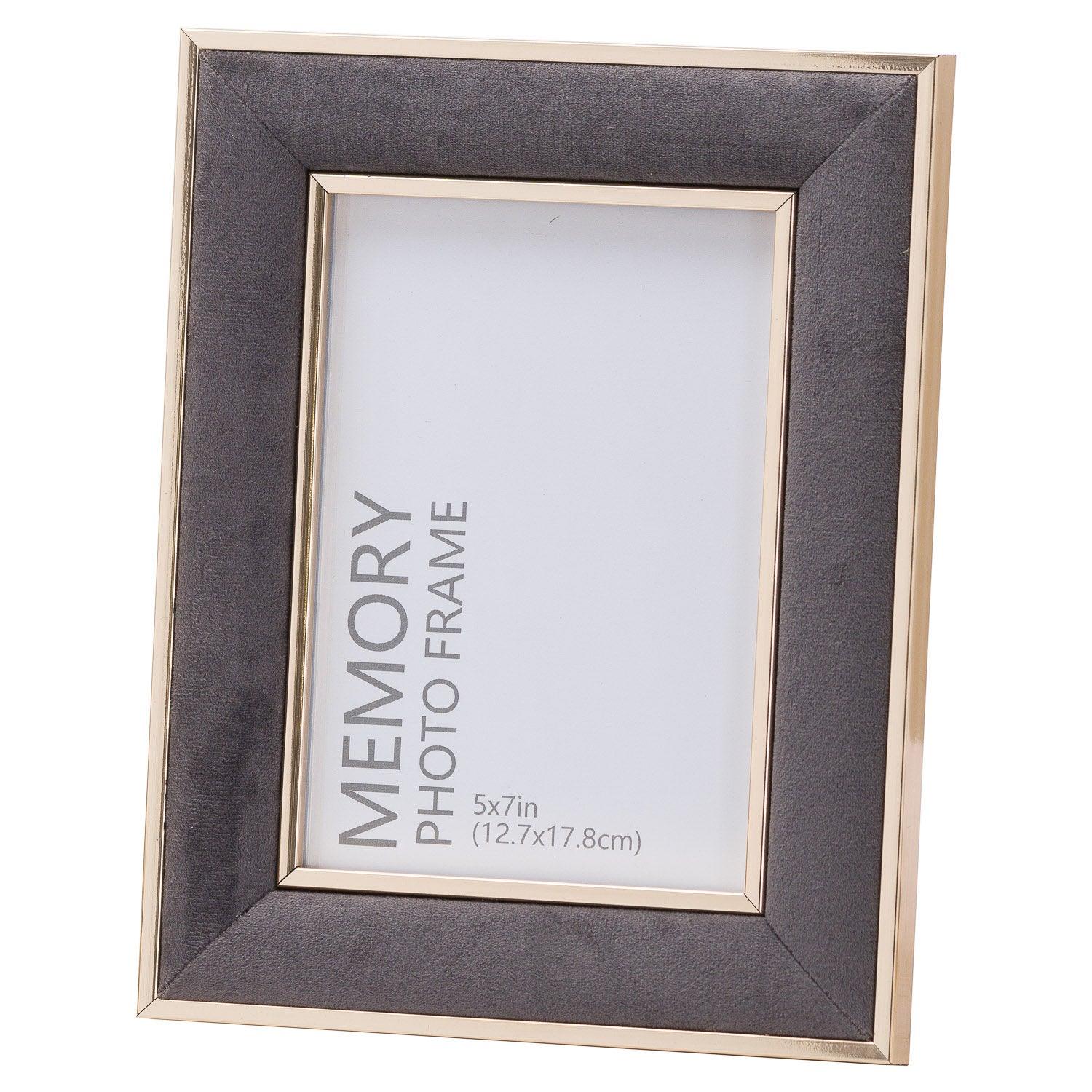 View Grey Velvet With Gold 5X7 Frame information
