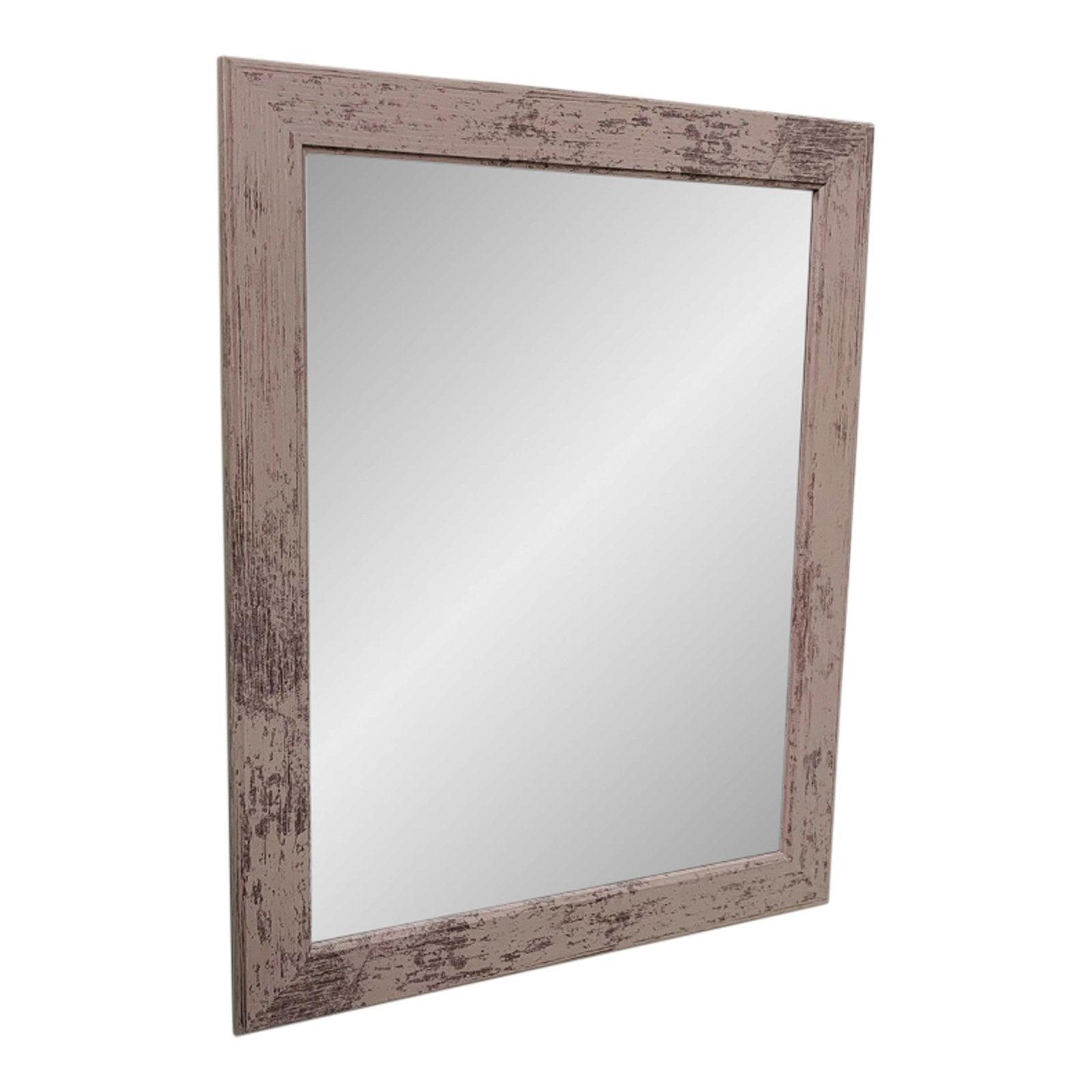 View Grey Wooden Mirror 60x50cm information
