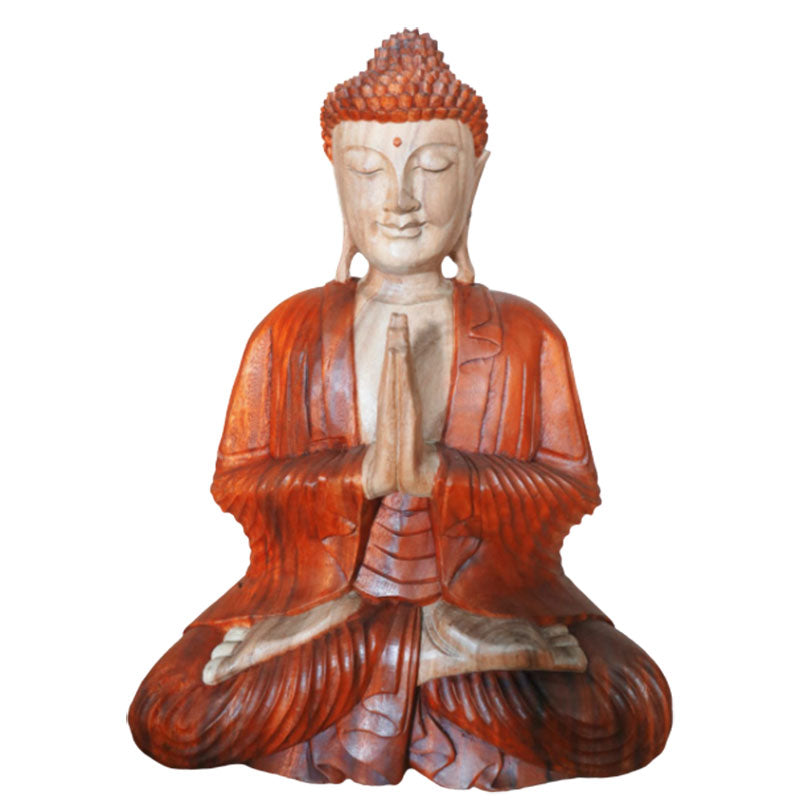 View Hand Carved Buddha Statue 30cm Welcome information