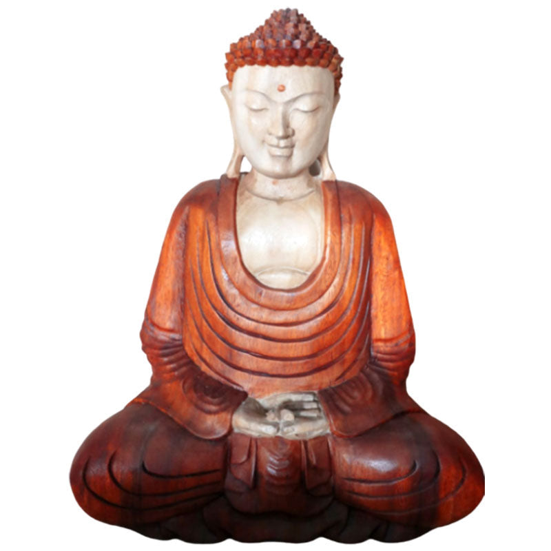 View Hand Carved Buddha Statue 40cm Hand Down information