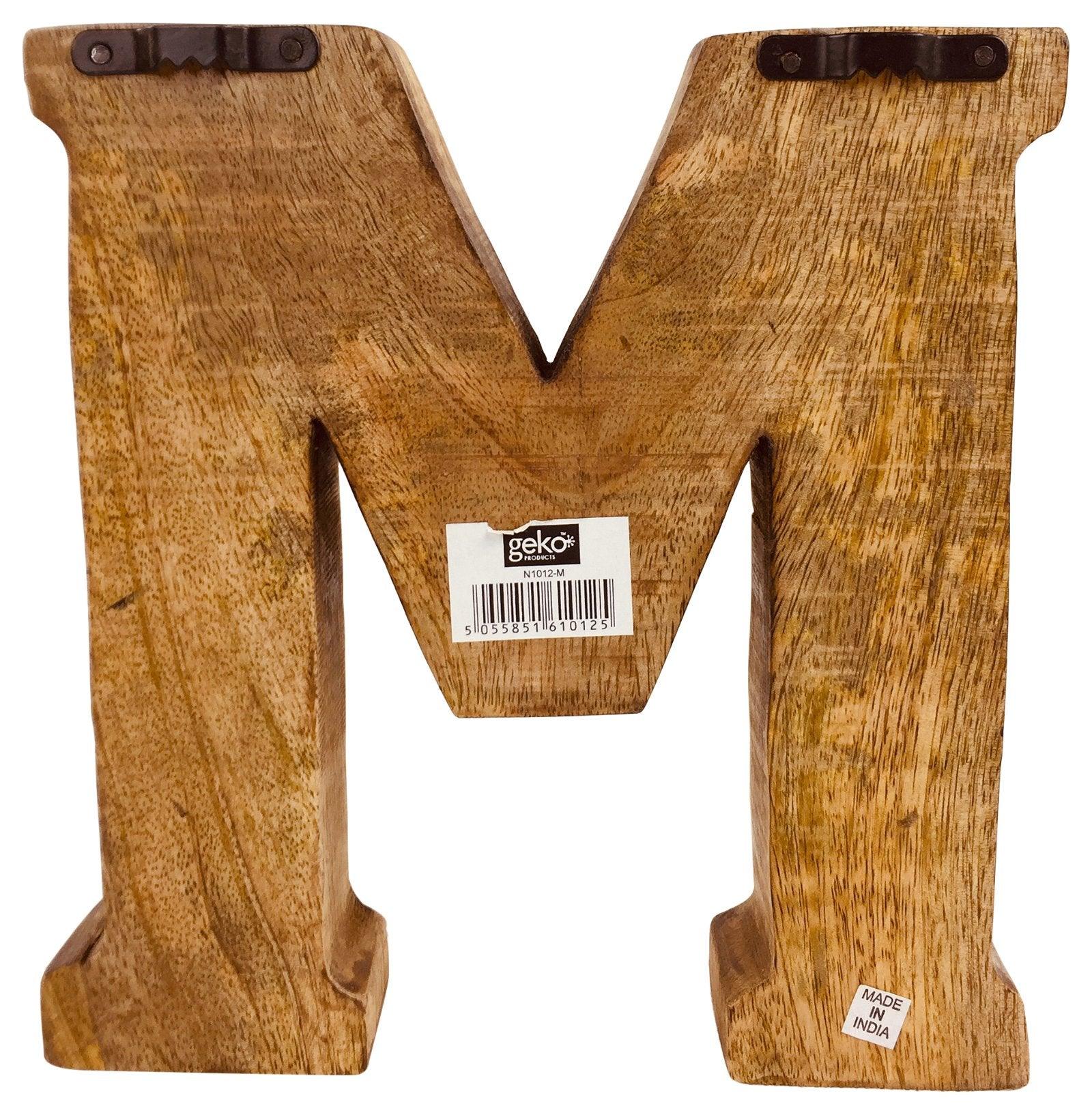 View Hand Carved Wooden Geometric Letters Mum information