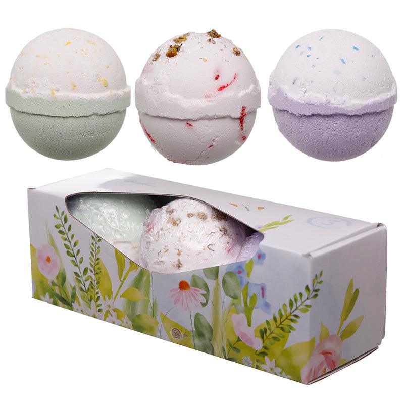 View Handmade Bath Bomb Set of 3 Botanical Fragrances in Gift Box information