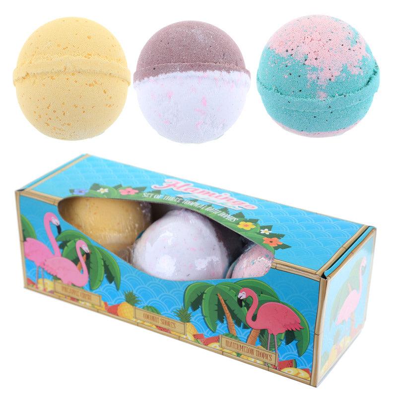 View Handmade Bath Bomb Set of 3 Tropical Fragrances in Gift Box information
