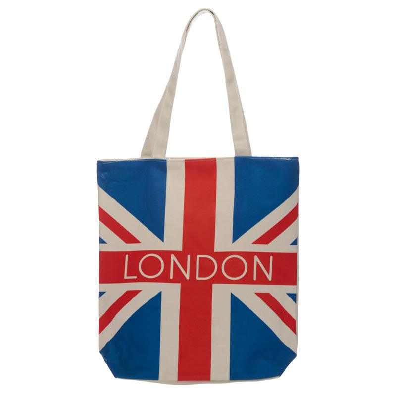 View Handy Cotton Zip Up Shopping Bag London Union Jack Flag information