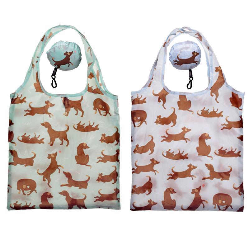 View Handy Fold Up Catch Patch Dog Shopping Bag with Holder information