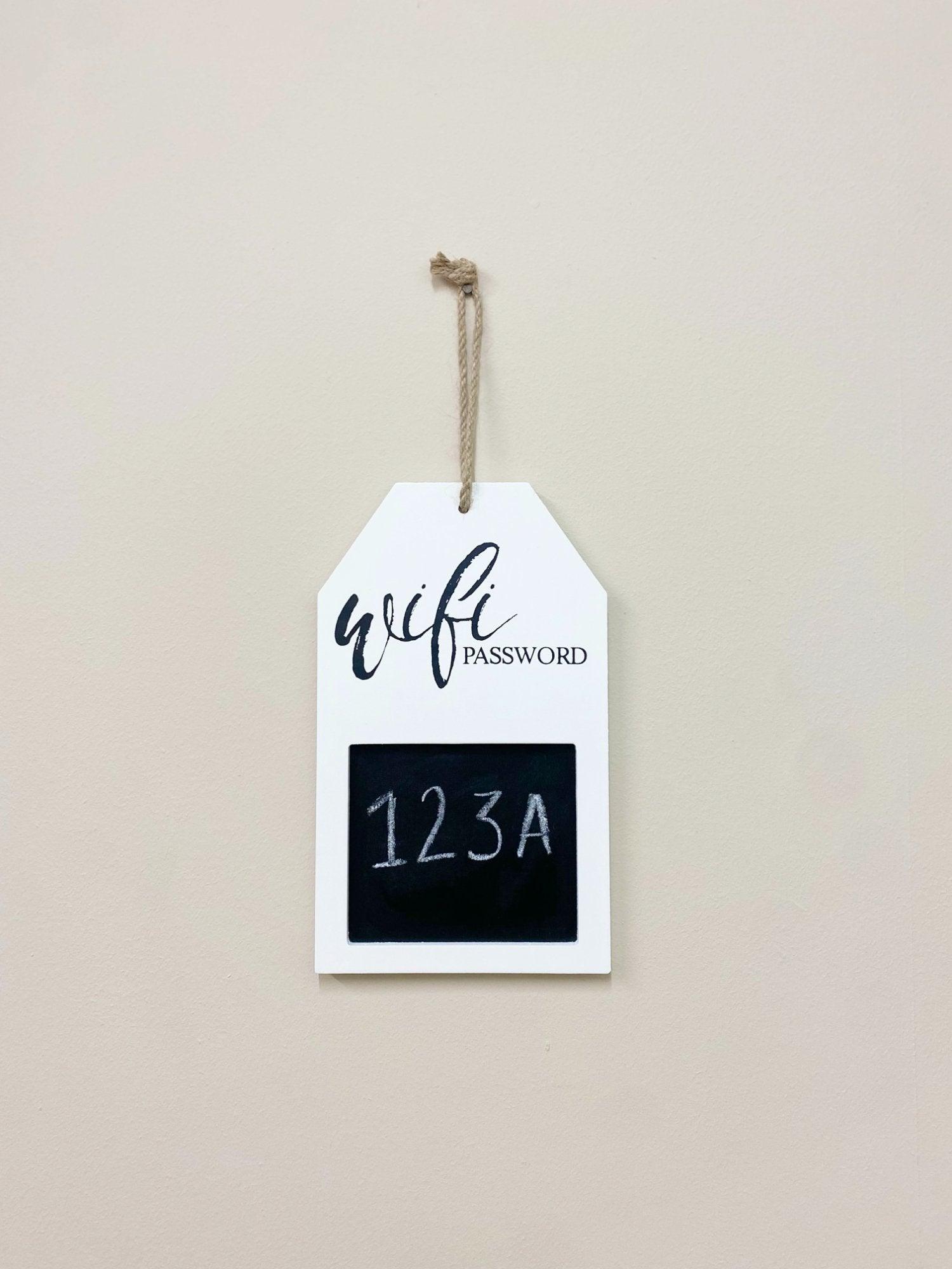 View Hanging WiFi Password Plaque 25cm information