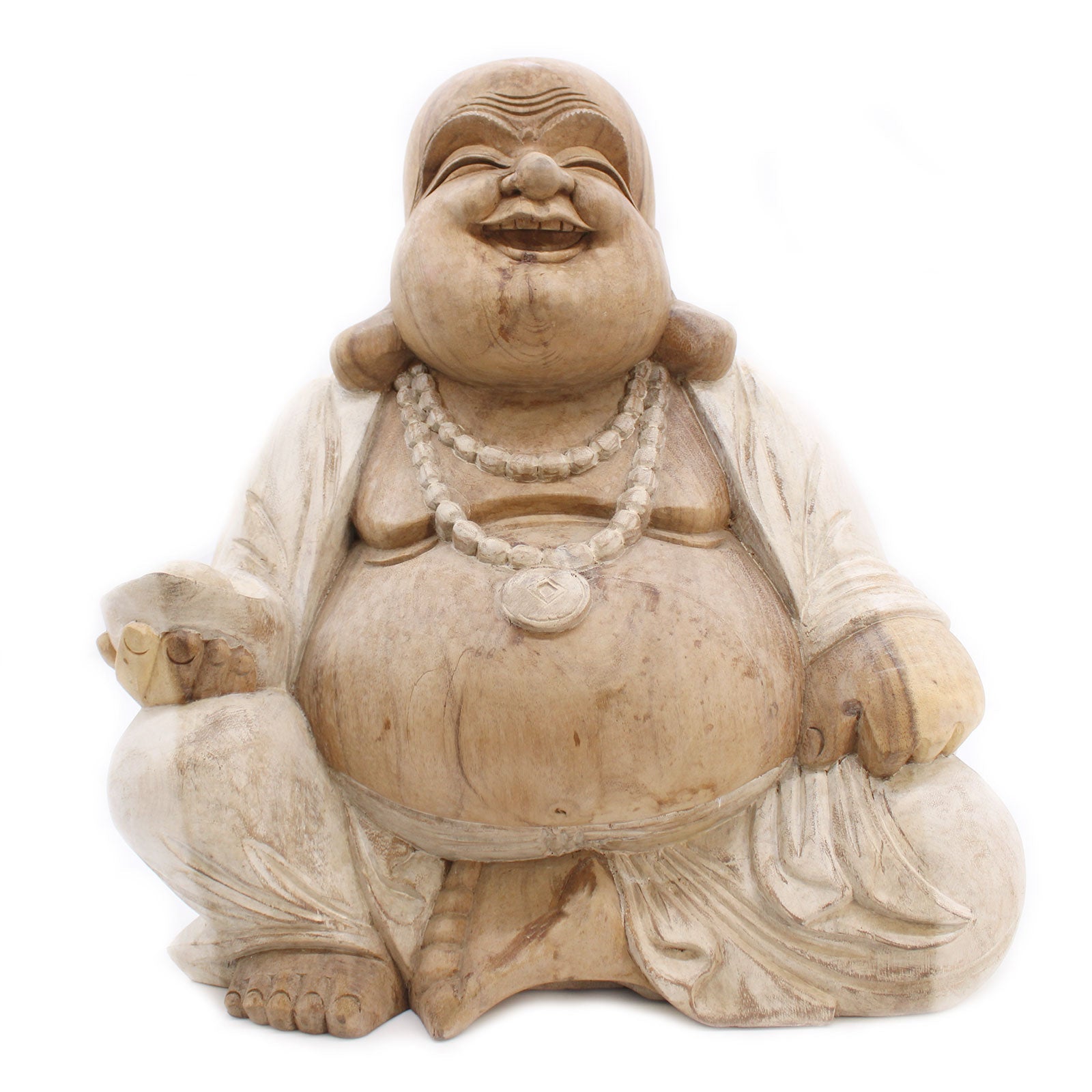 View Happy Buddha Whitewash 50cm information