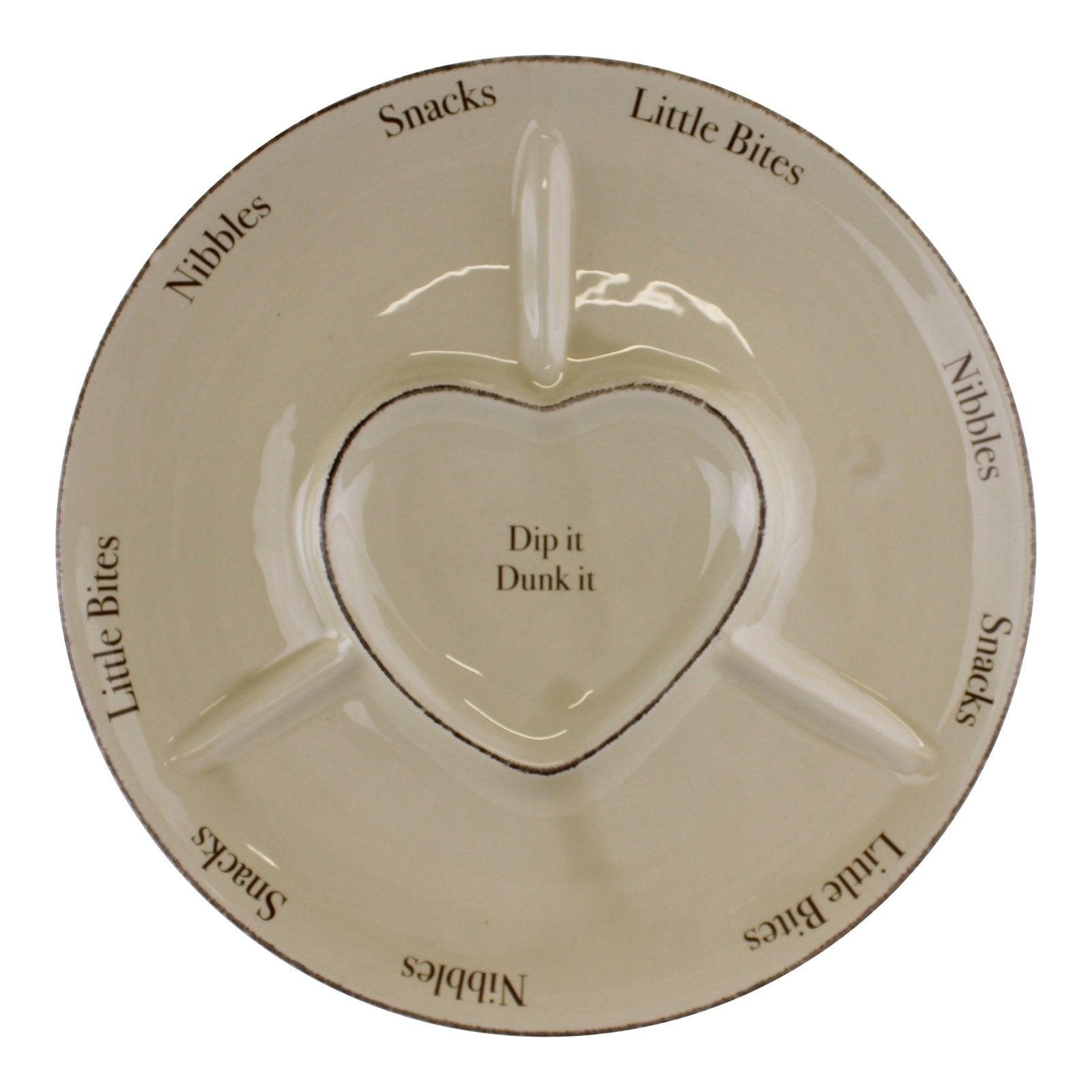 View Heart Range Large Round Snack Dip Plate 30cm information