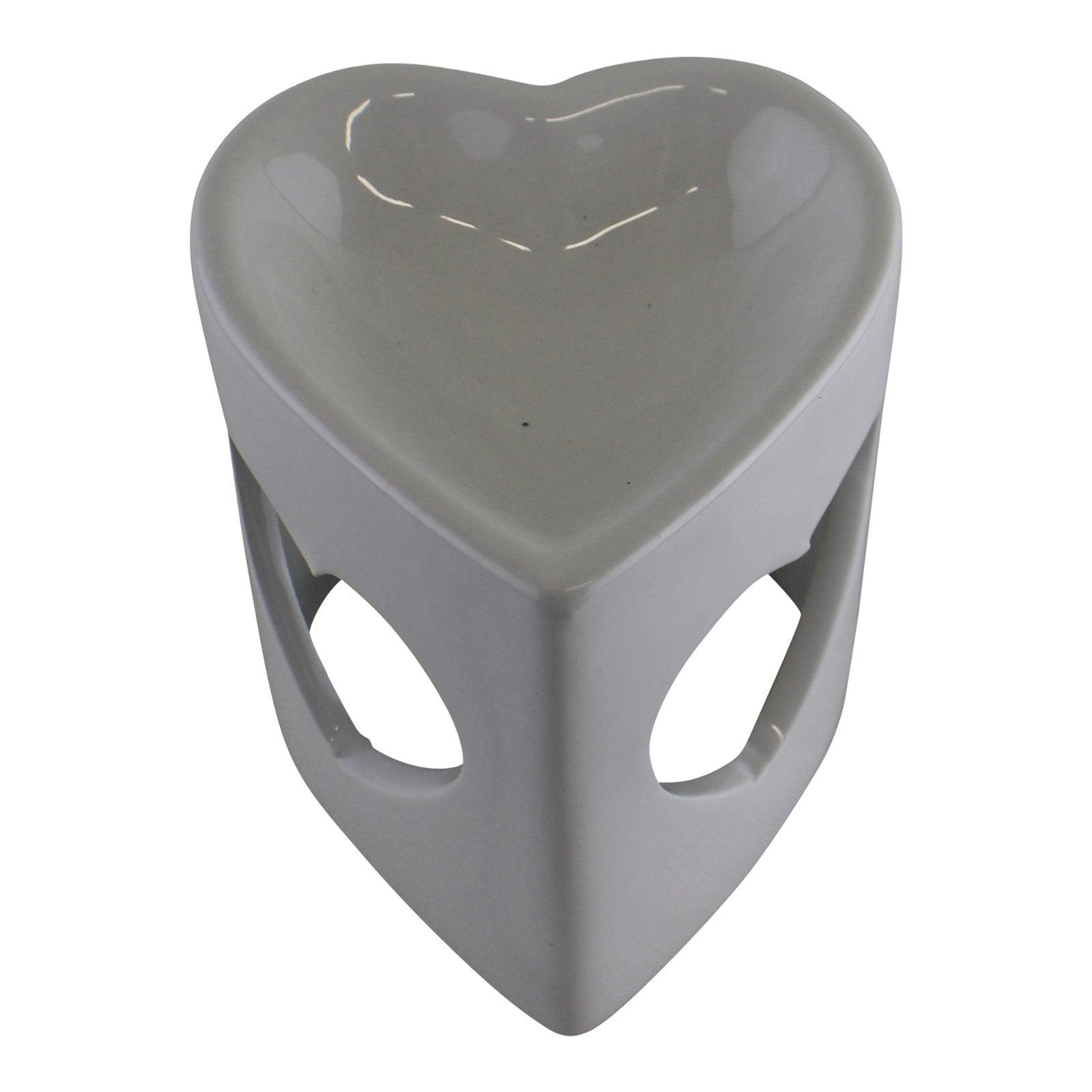 View Heart Shaped White Ceramic Oil Burner information