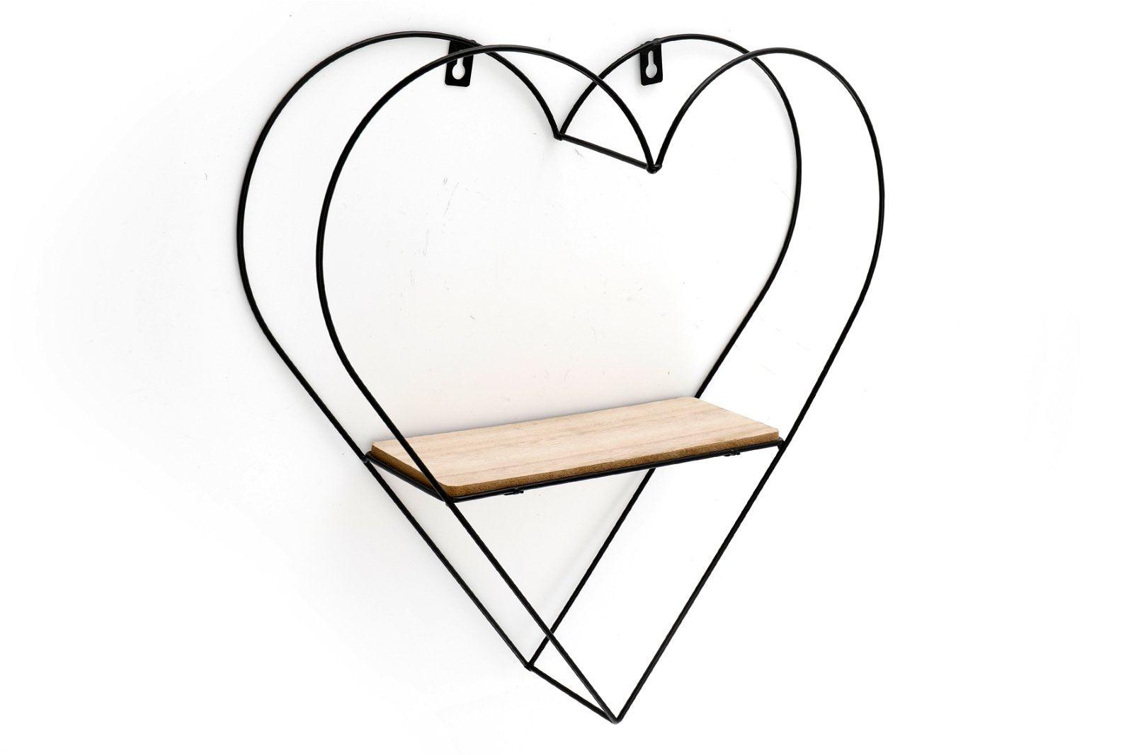 View Heart Shaped Wire Wall Shelf information