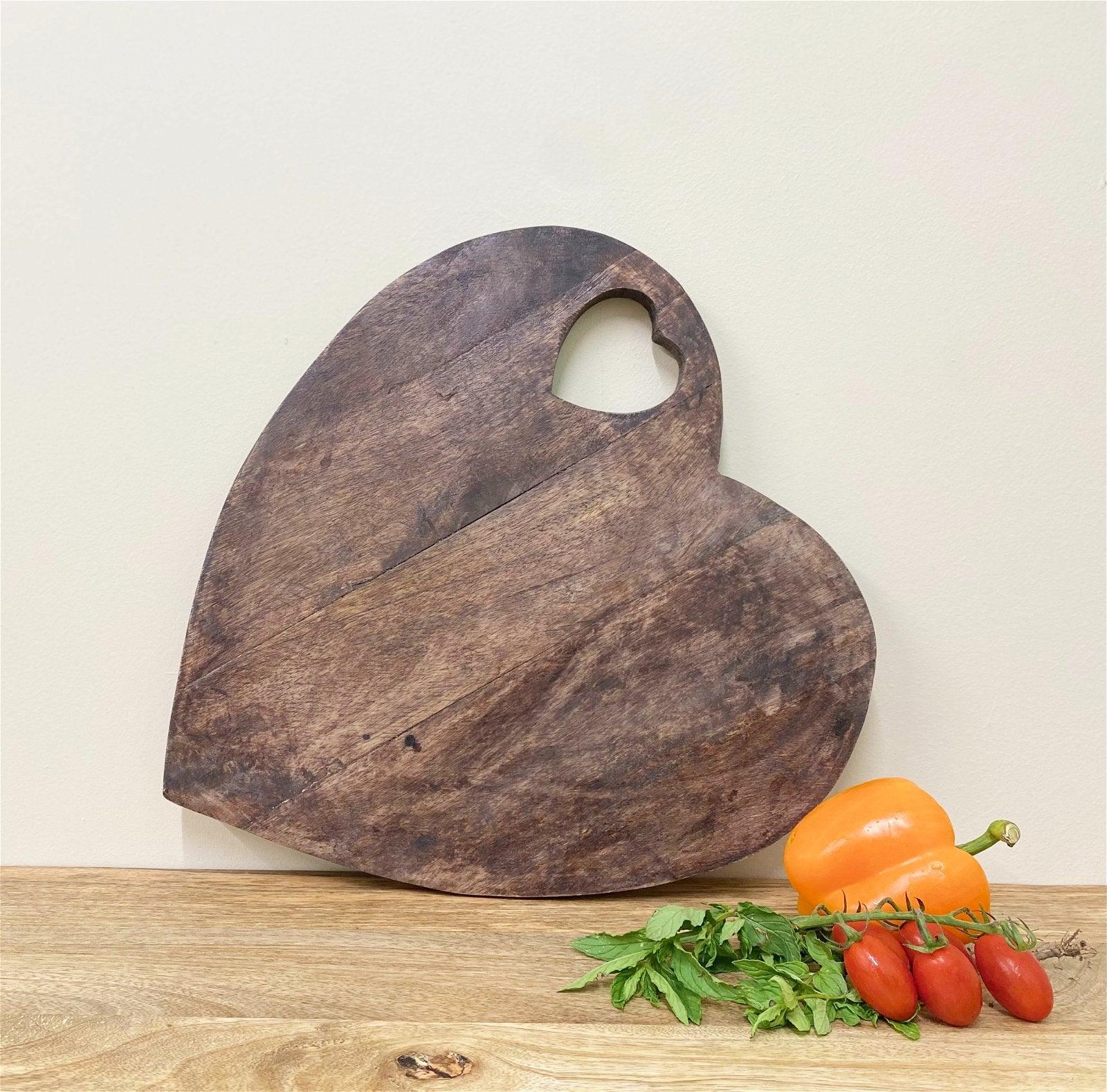 View Heart Shaped Wooden Chopping Board 40cm information