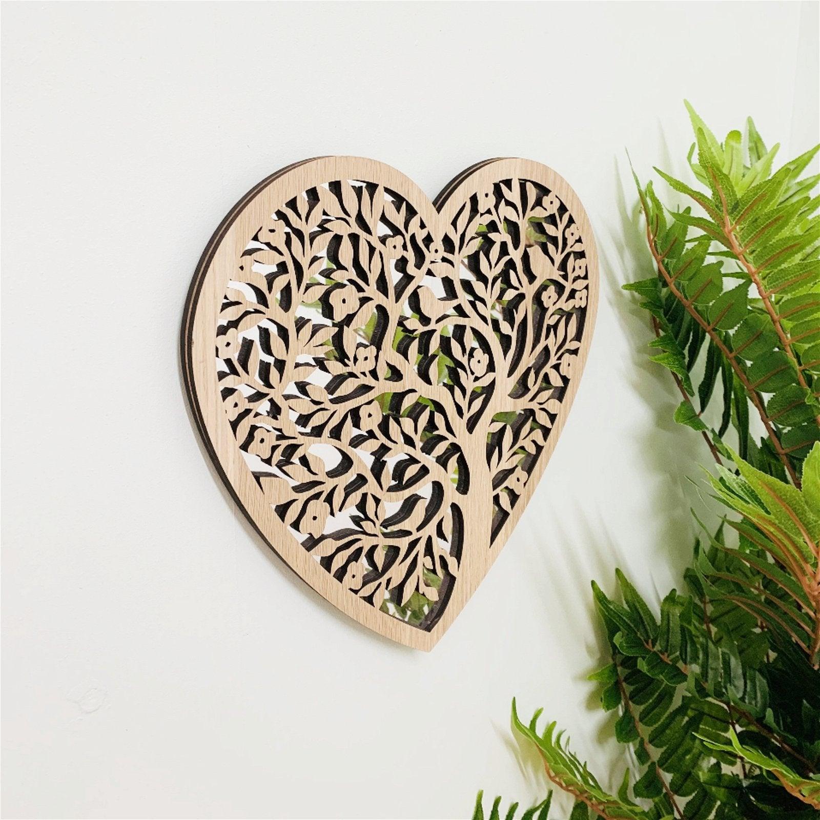 View Heart Tree Of Life Cut Out Mirror 31cm information