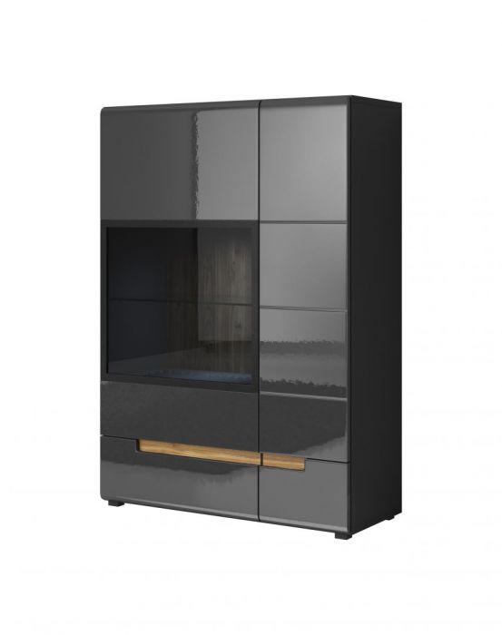 View Hektor 12 Wall Hung Cabinet Grey Gloss 90cm information