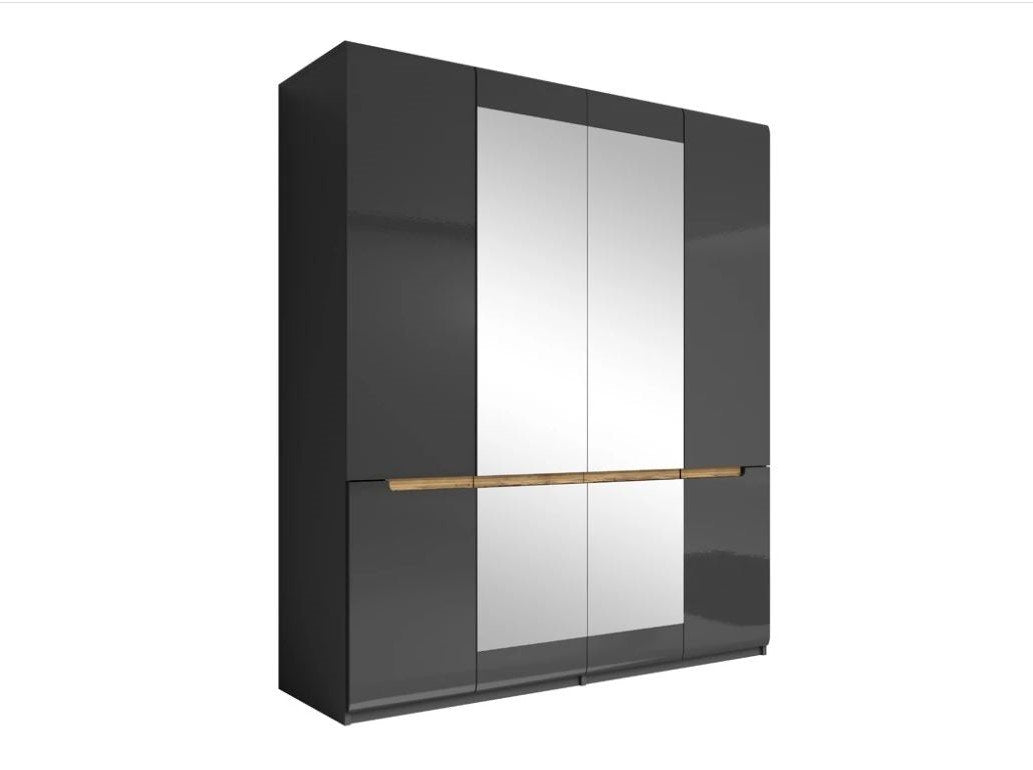 View Hektor 20 4 Door Wardrobe 180cm Grey Gloss 180cm information