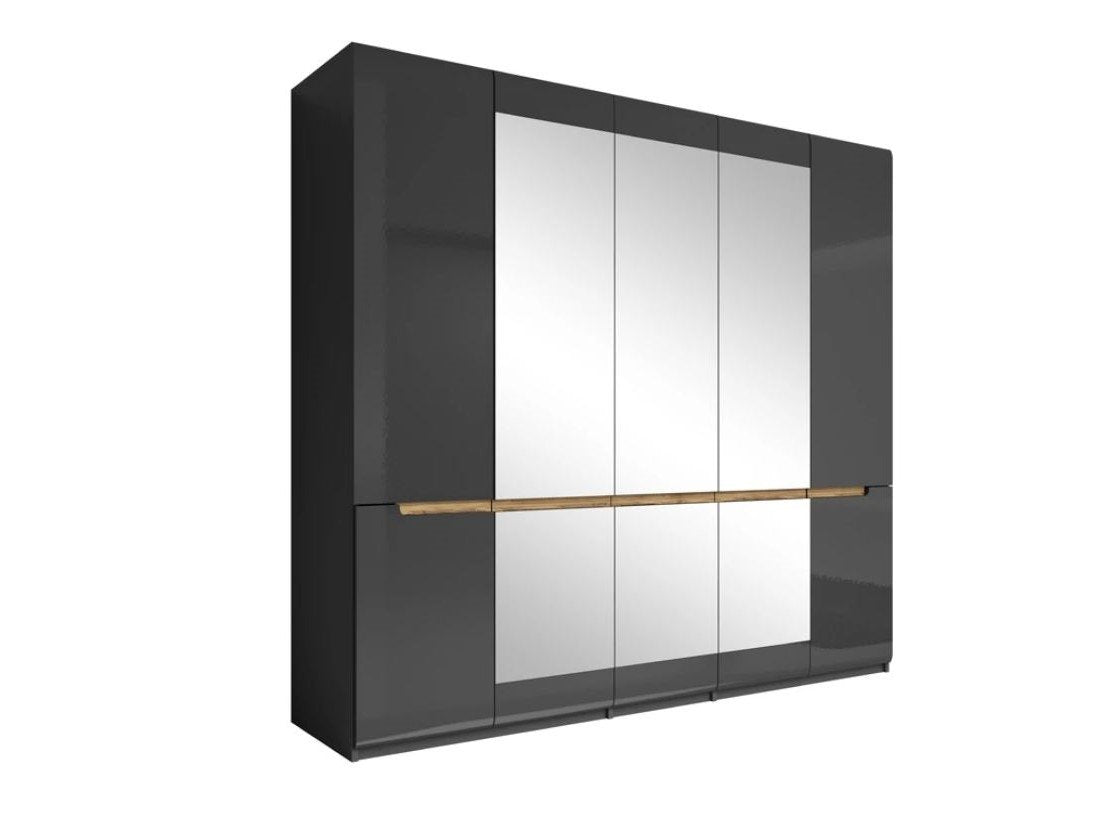 View Hektor 21 5 Door Wardrobe 225cm Grey Gloss 225cm information