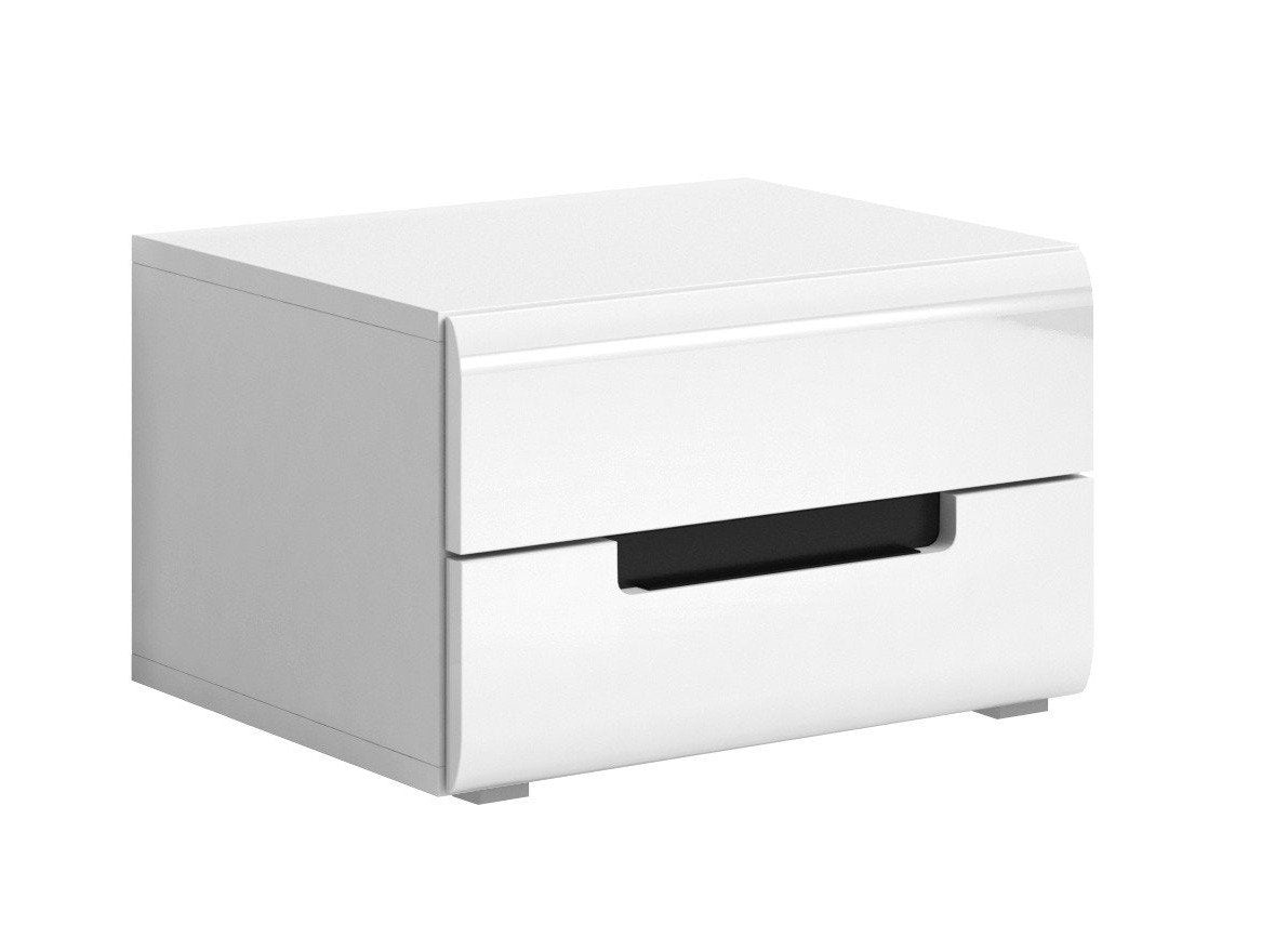 View Hektor 22 Bedside Table White Gloss 52cm information