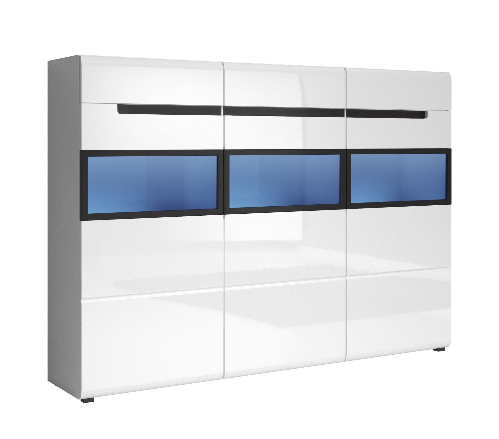 View Hektor 48 Sideboard Cabinet White Gloss 180cm information