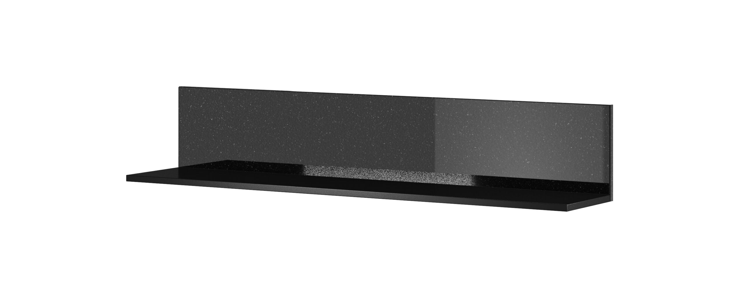 View Helio 01 Wall Hung Shelf Black Glass 120cm information