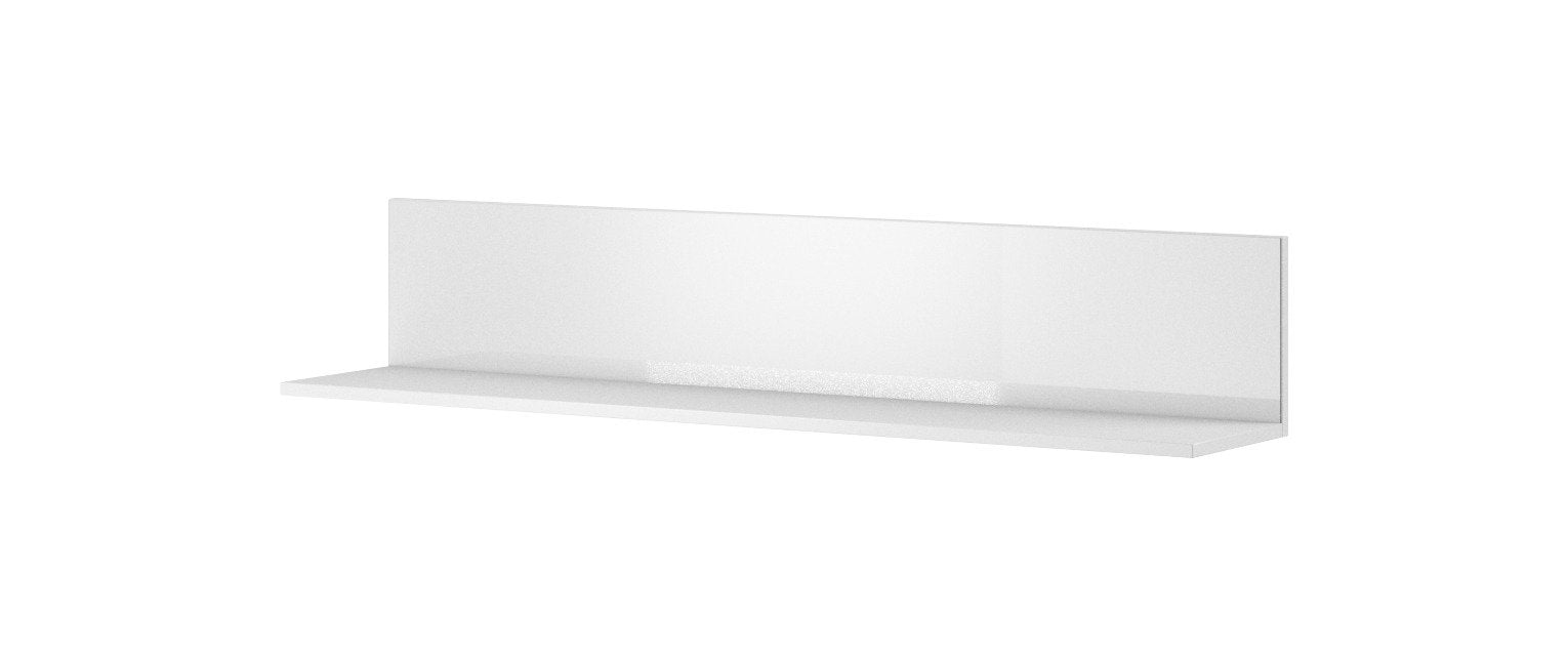 View Helio 01 Wall Hung Shelf White Glass 120cm information