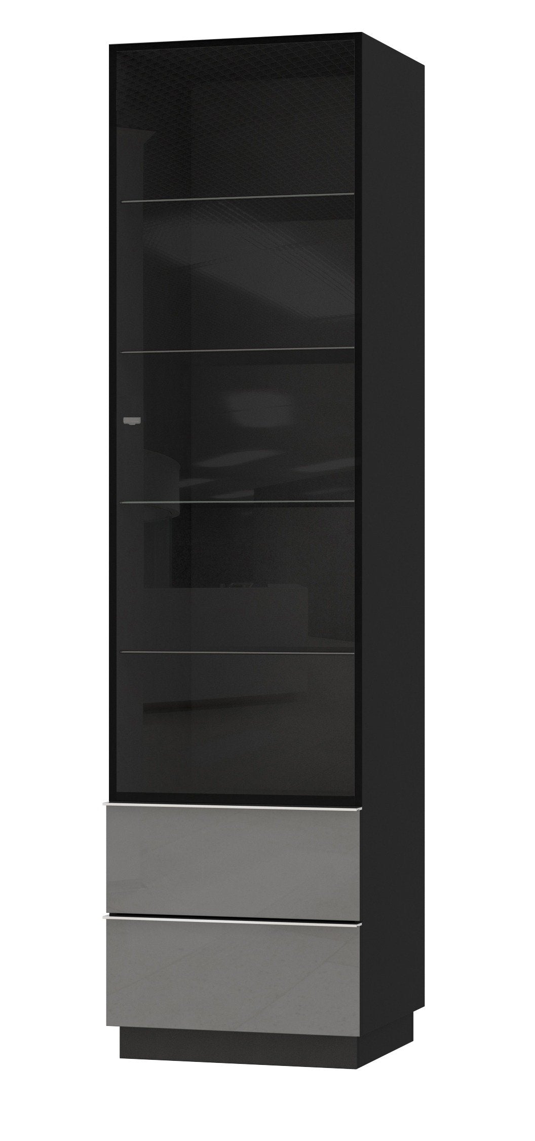 View Helio 05 Tall Display Cabinet Grey Glass 50cm information