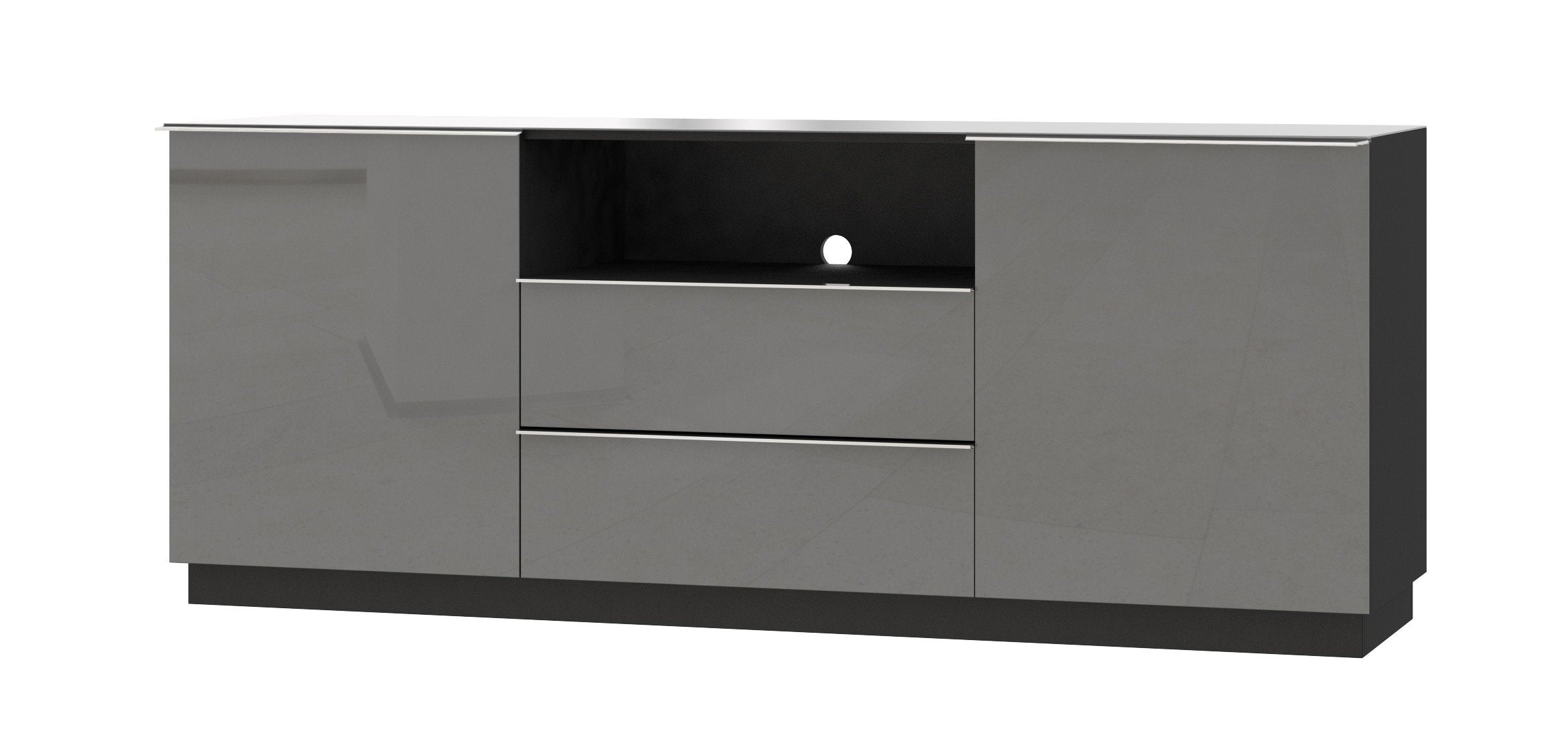 View Helio 25 Sideboard Cabinet Grey Glass 180cm information