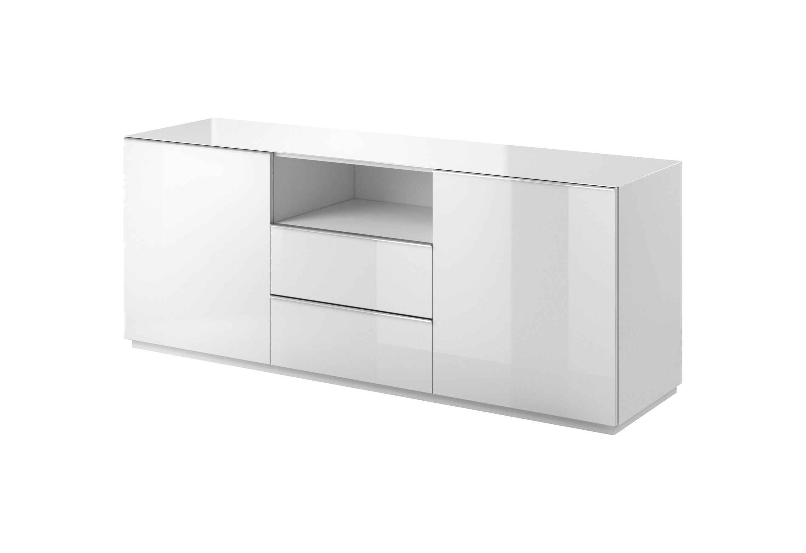 View Helio 25 Sideboard Cabinet White Glass 180cm information