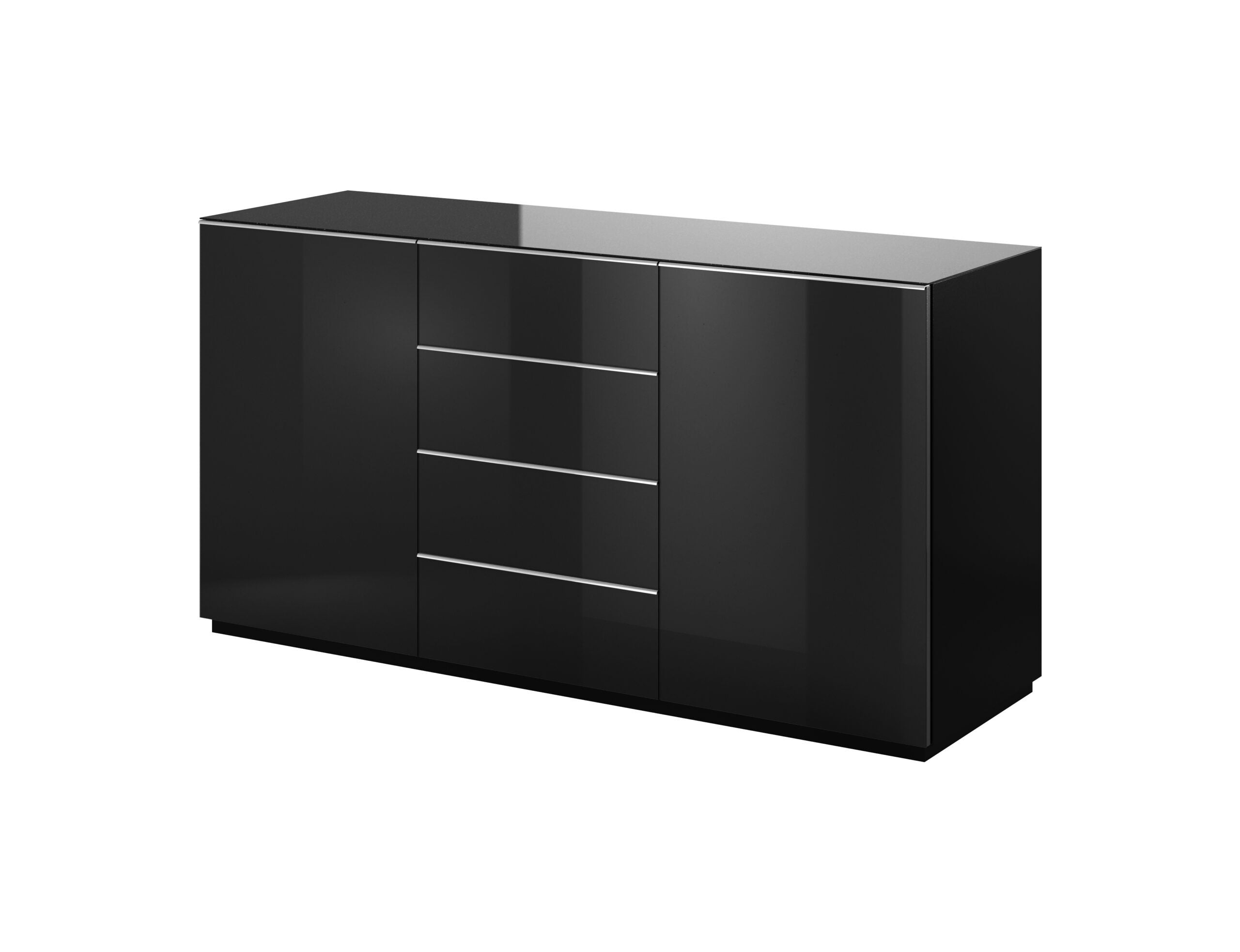 View Helio 26 Sideboard Cabinet Black Glass 160cm information