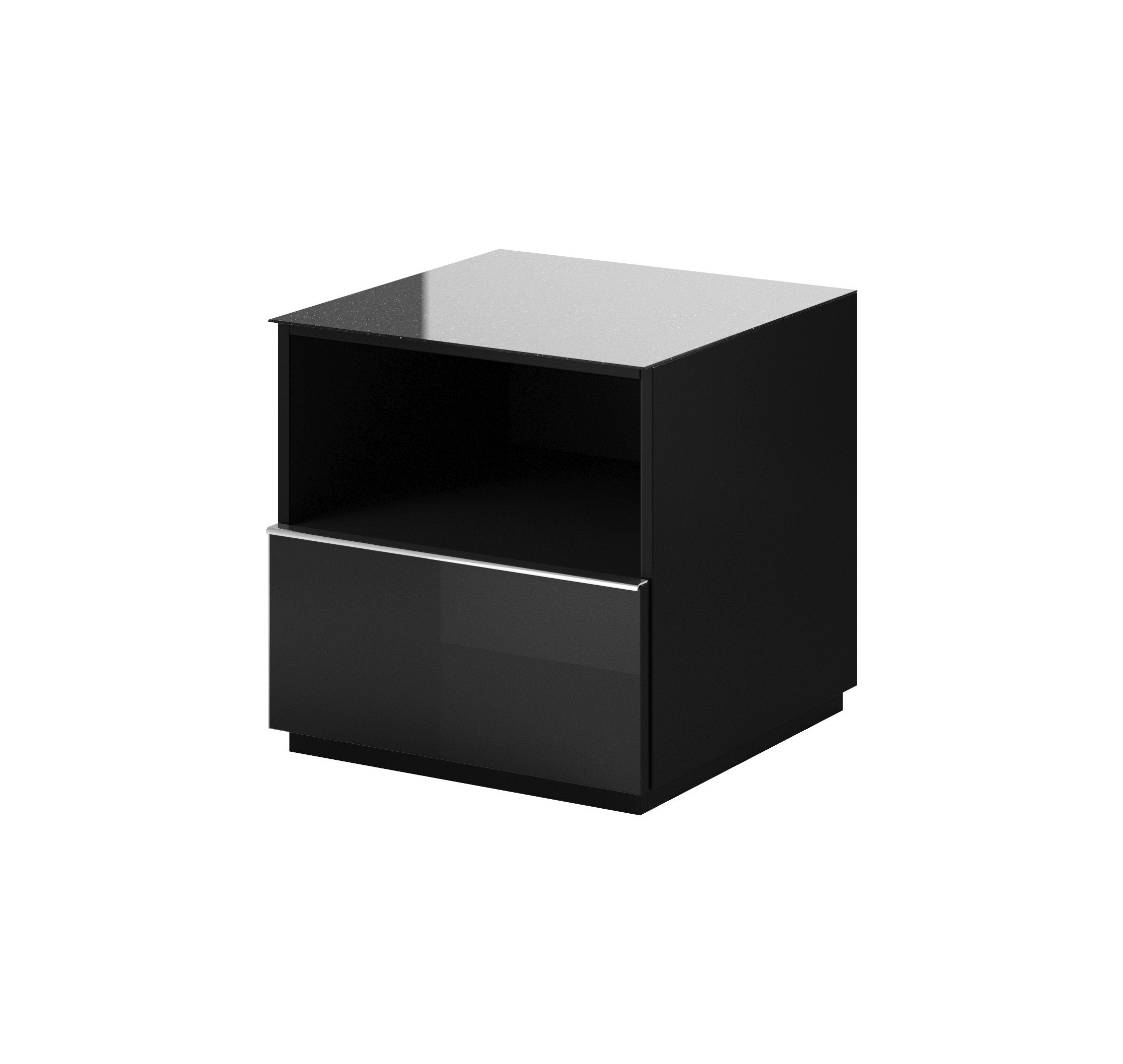 View Helio 37 TV Cabinet 50cm Black Glass 50cm information