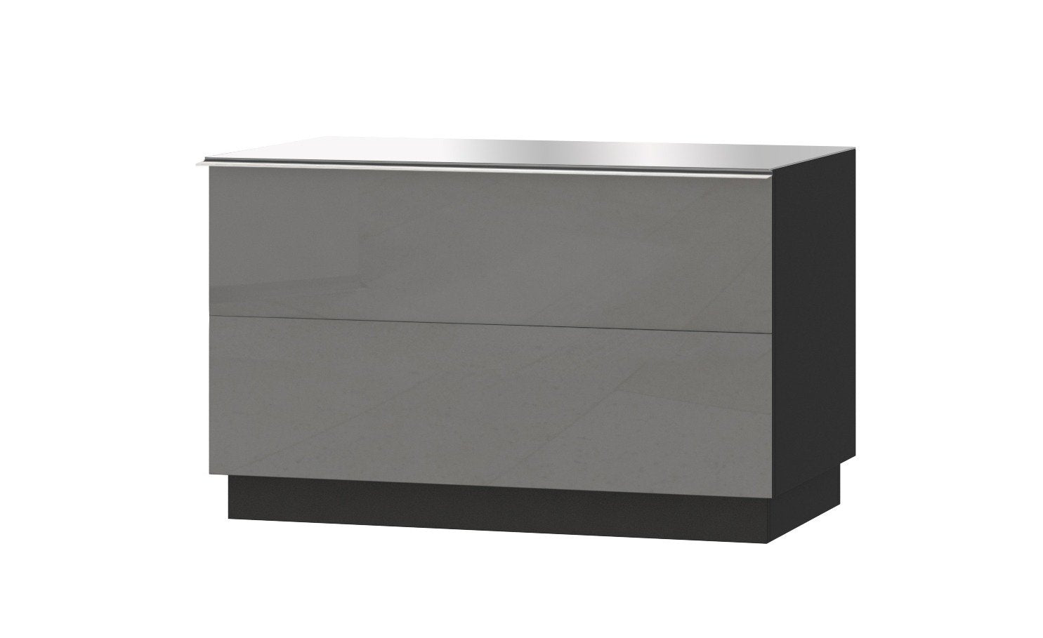 View Helio 39 TV Cabinet 80cm Grey Glass 80cm information