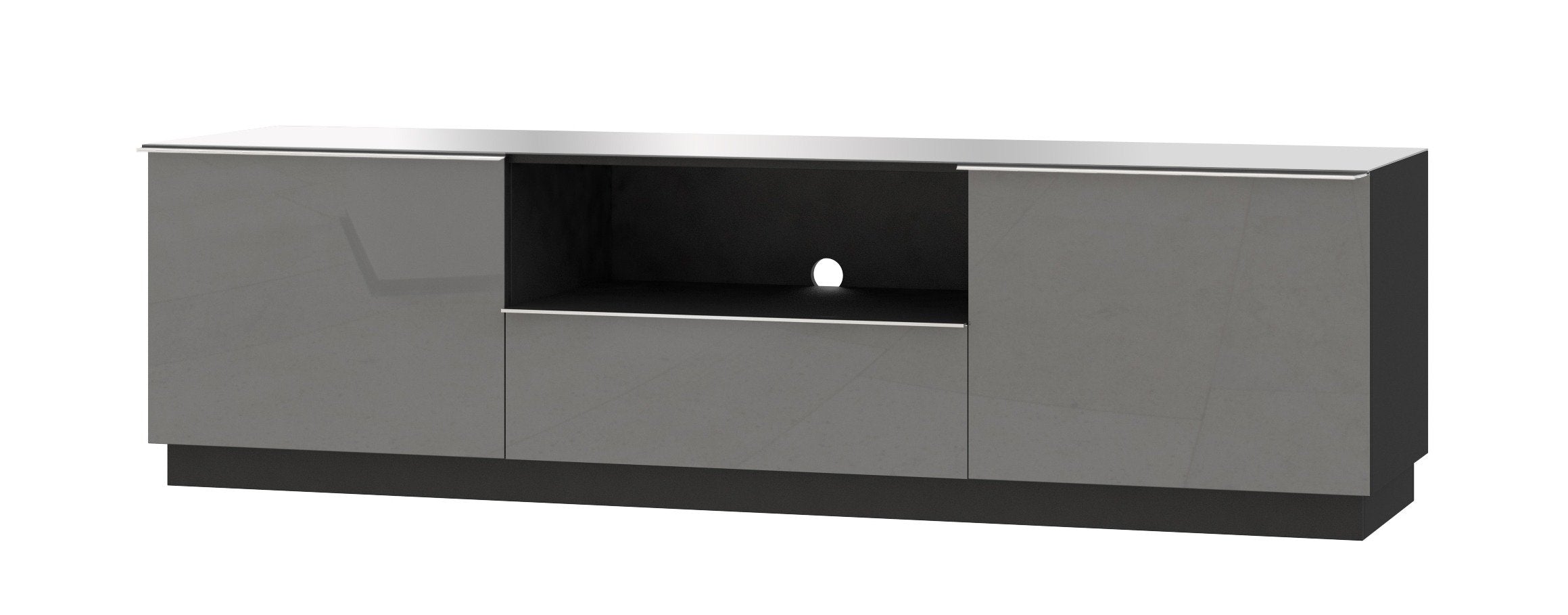 View Helio 40 TV Cabinet 180cm Grey Glass 180cm information