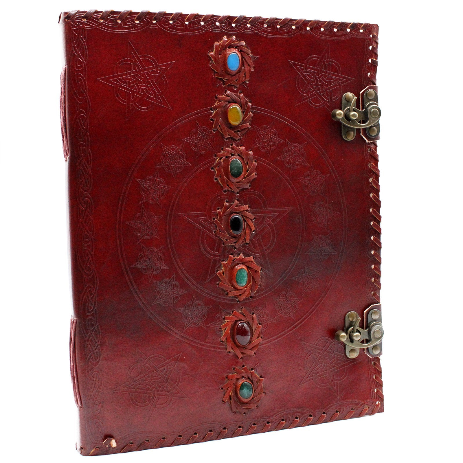 View Huge 7 Chakra Leather Book 10x13 200 pages information