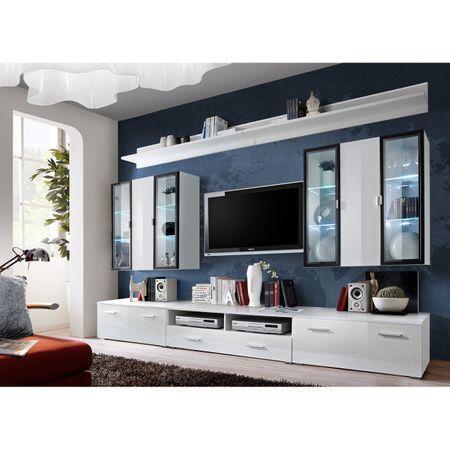 View Iceland Gloss Entertainment Unit White Gloss 300cm information