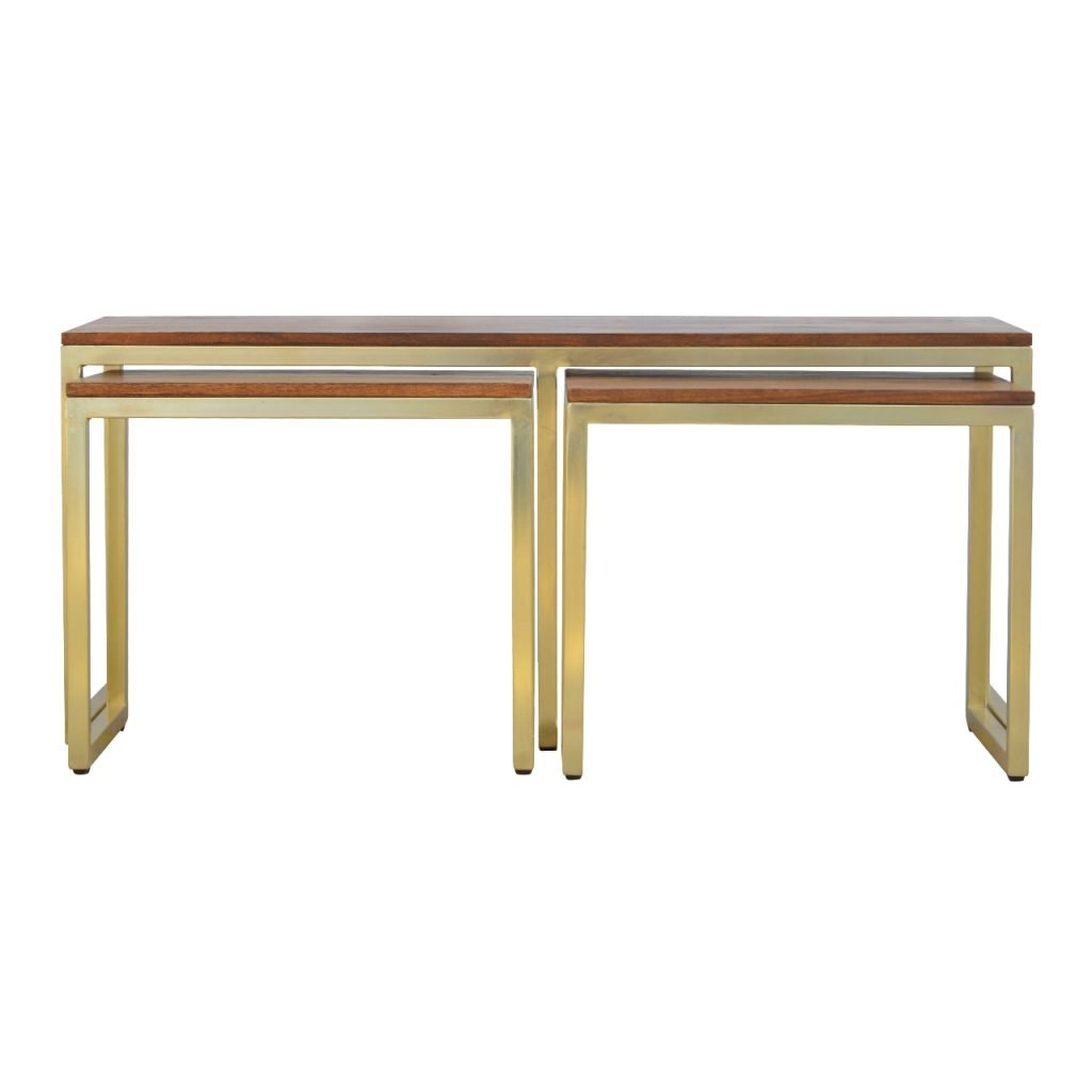 View Chunky Gold Table Set of 3 information