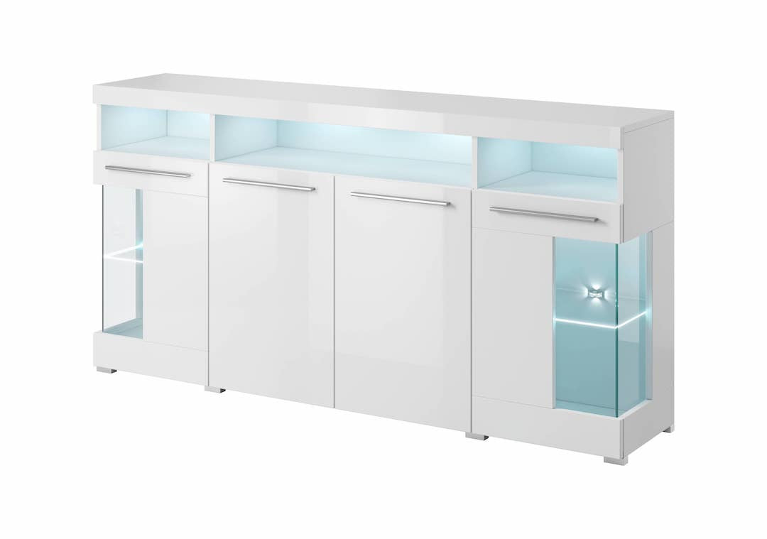 View India 42 Display Sideboard Cabinet 182cm White information