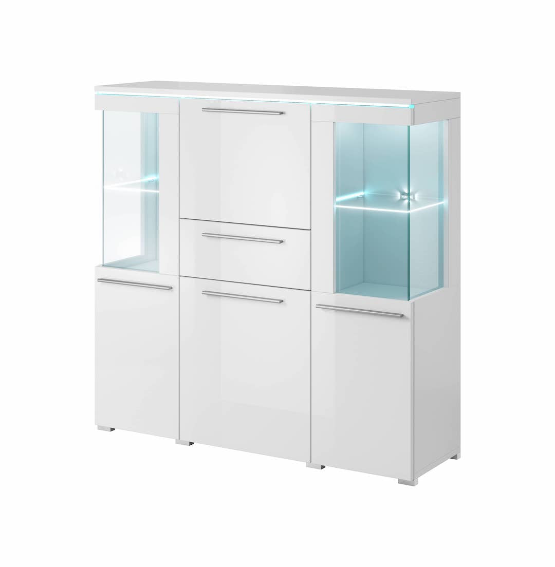 View India 46 Display Sideboard Cabinet 130cm White information