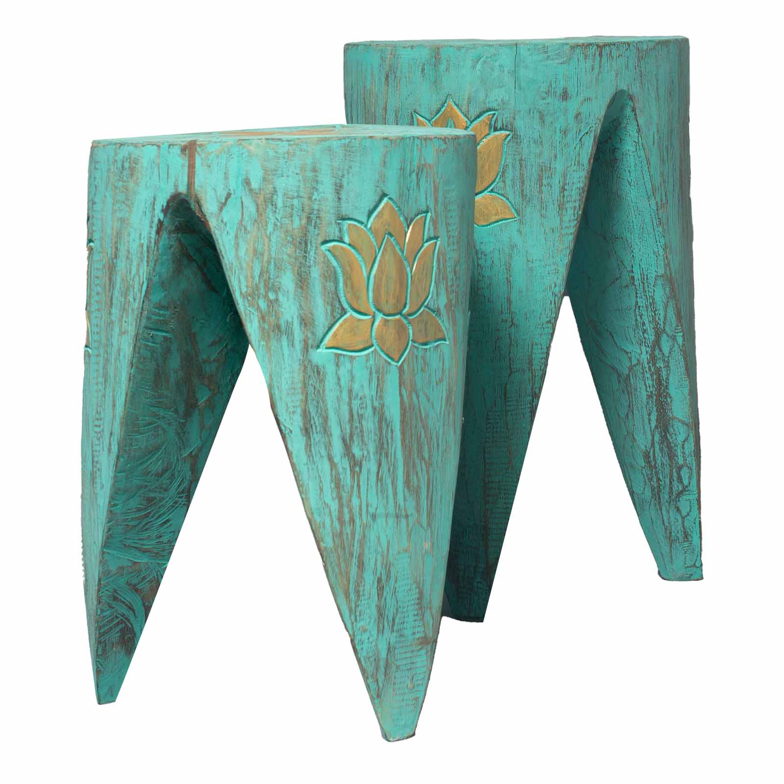 View Interlocking TableStool set of 2 Lrg Turquoise information