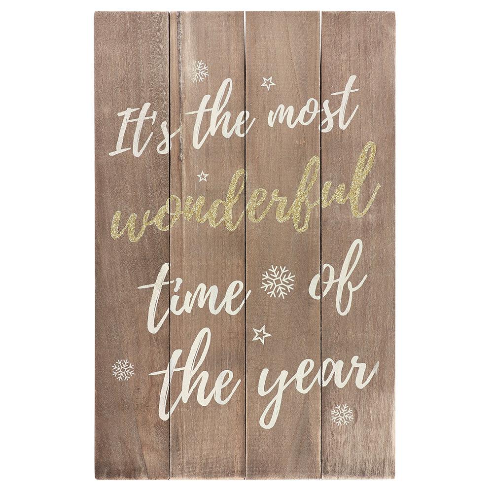 View Its the Most Wonderful Time of the Year Wooden Plaque information