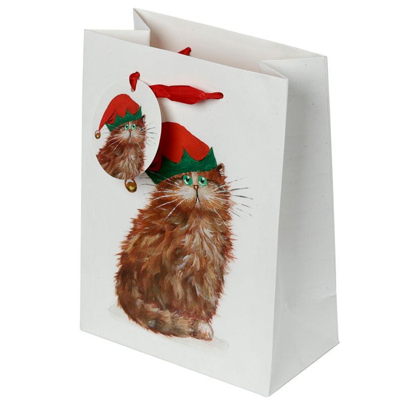 View Kim Haskins Cats Christmas Elves Medium Gift Bag information