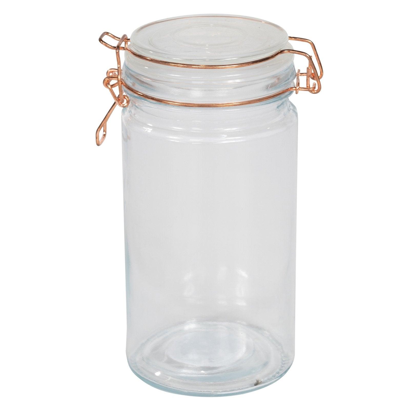 View Kitchen Storage Jar With Copper Clip 20cm information