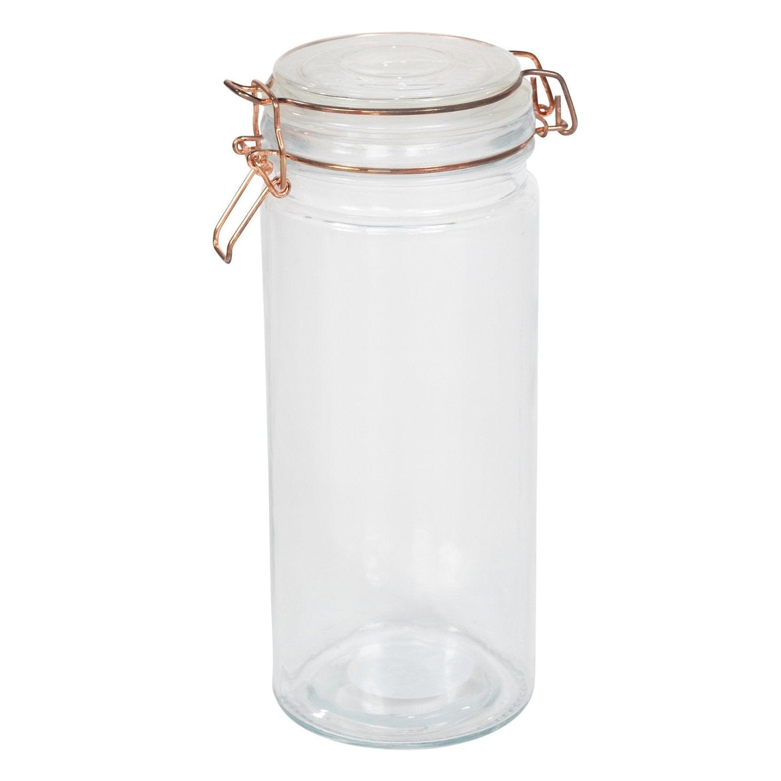 View Kitchen Storage Jar With Copper Clip 25cm information