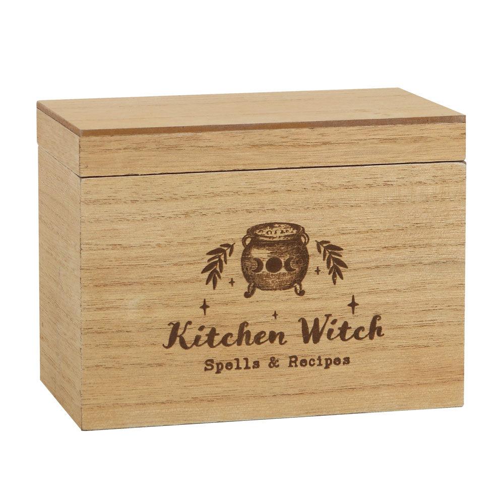 View Kitchen Witch Wooden Recipe Box information