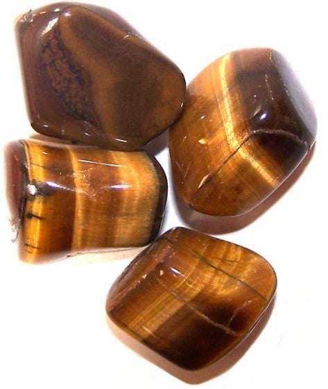 View L Tumble Stones Tiger Eye Gold information