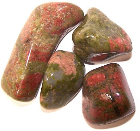 View L Tumble Stones Unakite information