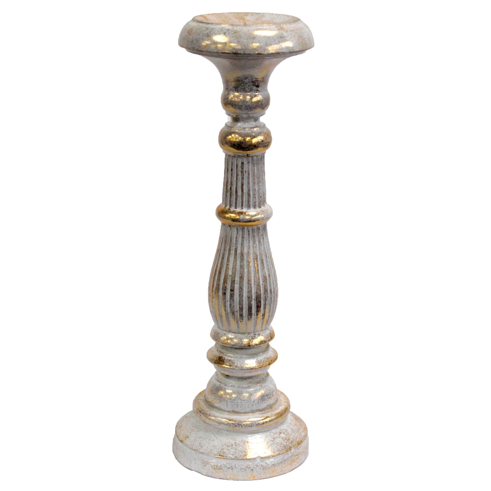 View Large Candle Stand White Gold information